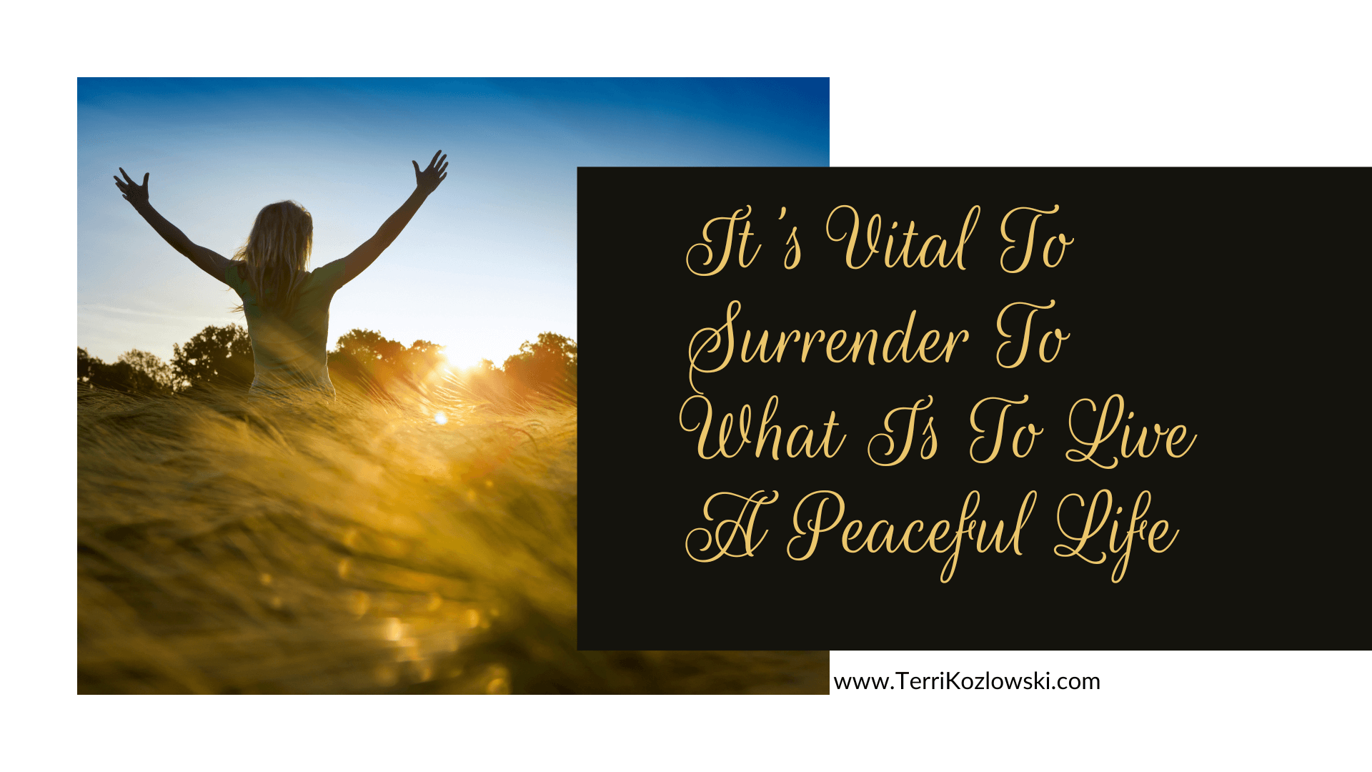 It's Vital To Surrender To What Is To Live A Peaceful Life